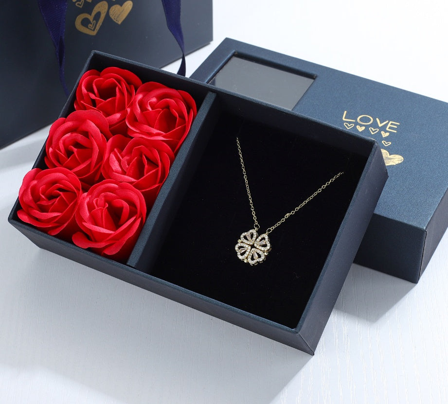 Love Heart Clover 2-in-1 Necklace